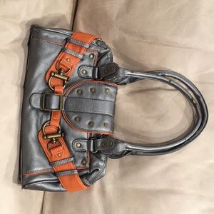 Orange and silver purse